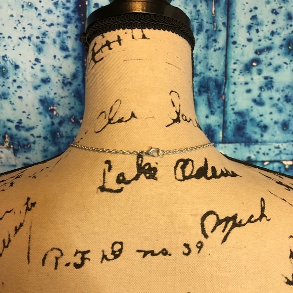 Fun bat goth necklace pentagram silvery finish - Picture 7 of 8